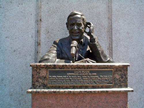 Close-up of Jack Buck bust