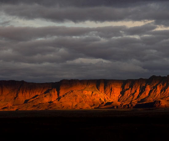 Sunset on the Echo Cliffs from Cliff Dweller, AZ