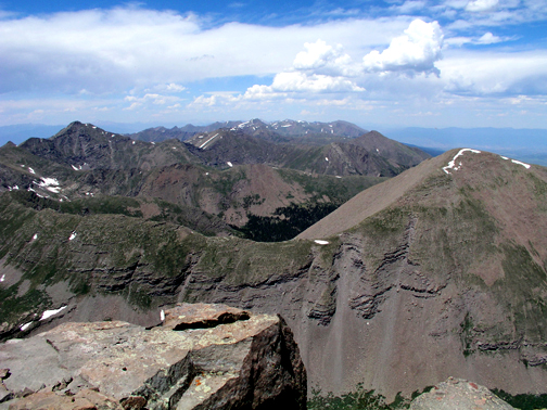 View north from the summit of Humbolt Peak