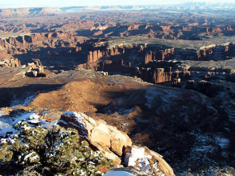 Grandview Point Canyonlands National Park in winter