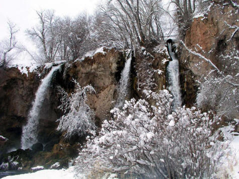 Rifle Falls State Park in Winter