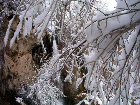 Rifle Falls State Park in Winter